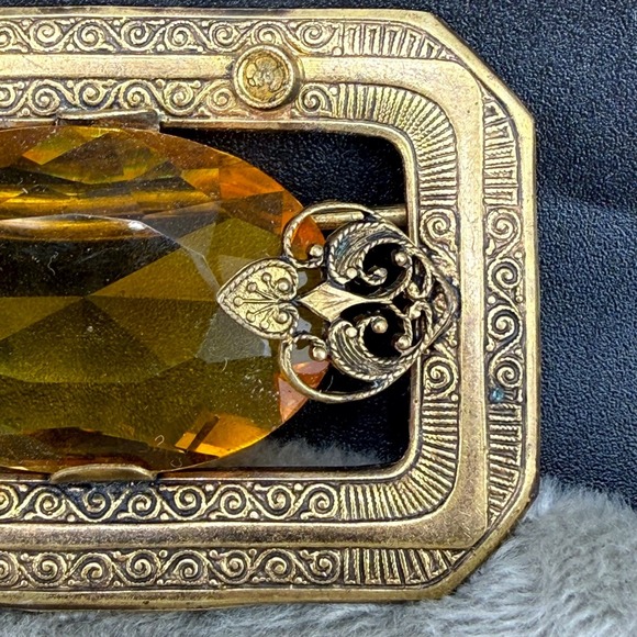 Vintage Czechoslovakia Gold‎ Filled Women\'s Buckle Rhinestone READ main image 12
